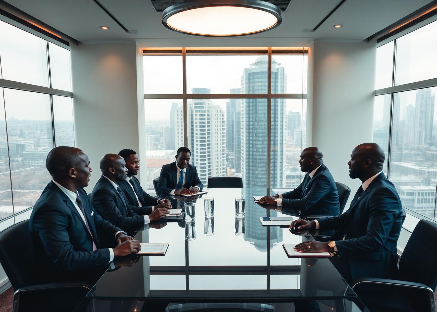 Advisory meeting in a corporate office